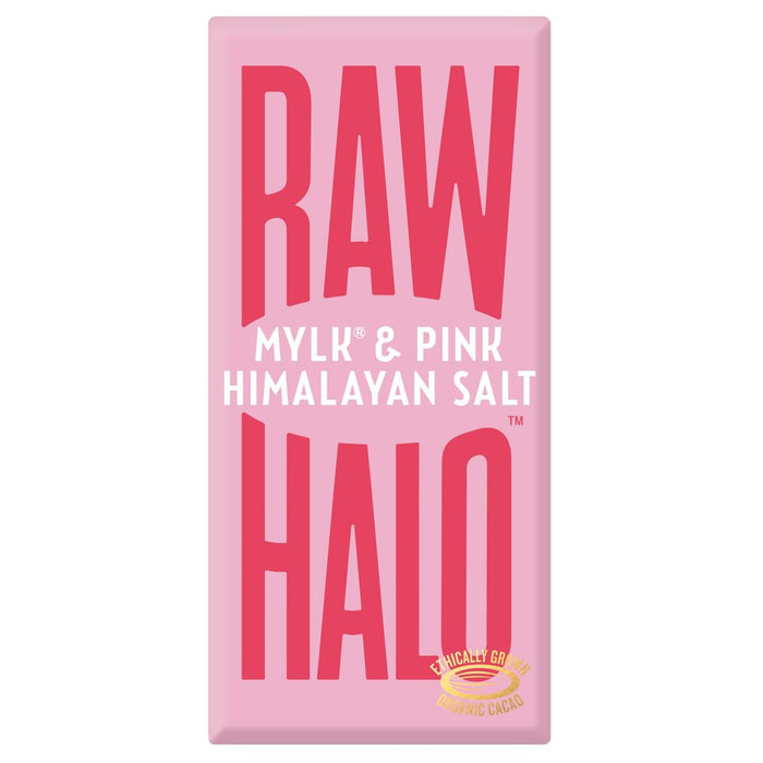 Halo de halo crudo vegano mylk & rosa sal de chocolate 70g