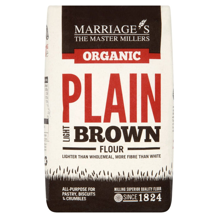 Marriage's Organic Light Brown Plain Flour 1kg