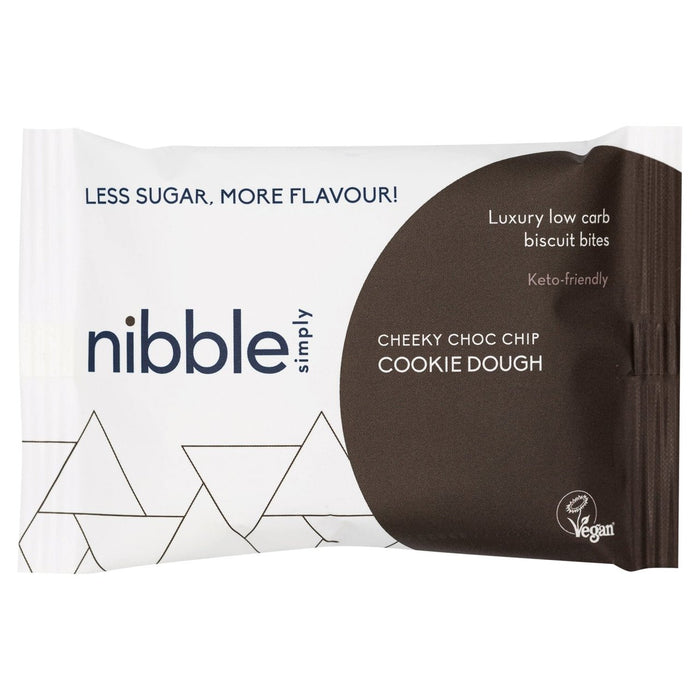 Nibble Simply Cheeky Choc Chip Cookie Dough Low Carb Biscuit Bites 36g