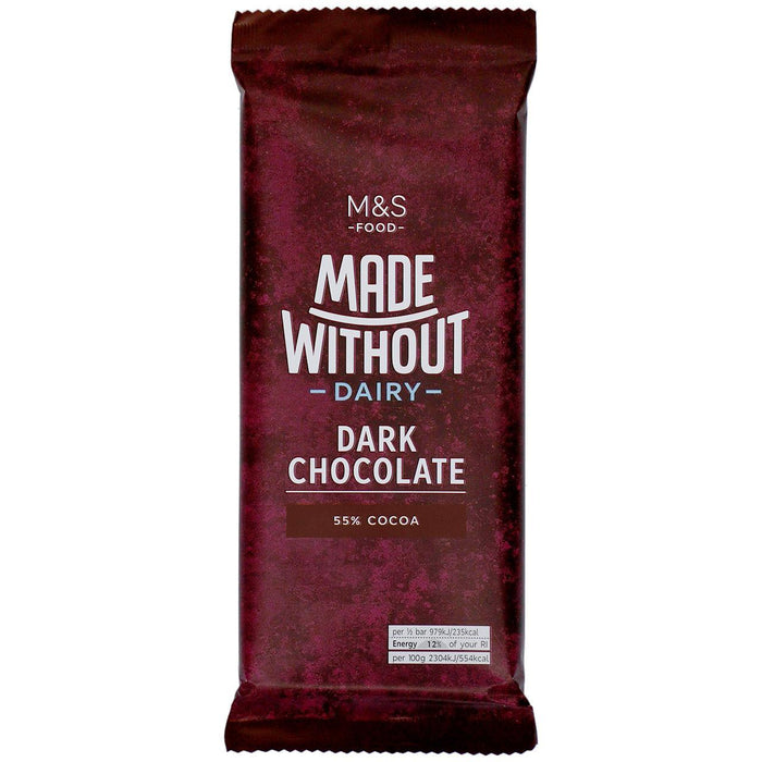 M&S fait sans 55% de chocolat noir de cacao 85g