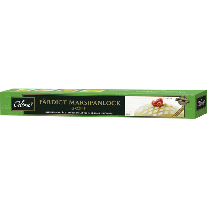 Marinse marsipanlock gront prête à gâteau de massepane roulé couvert vert 200g