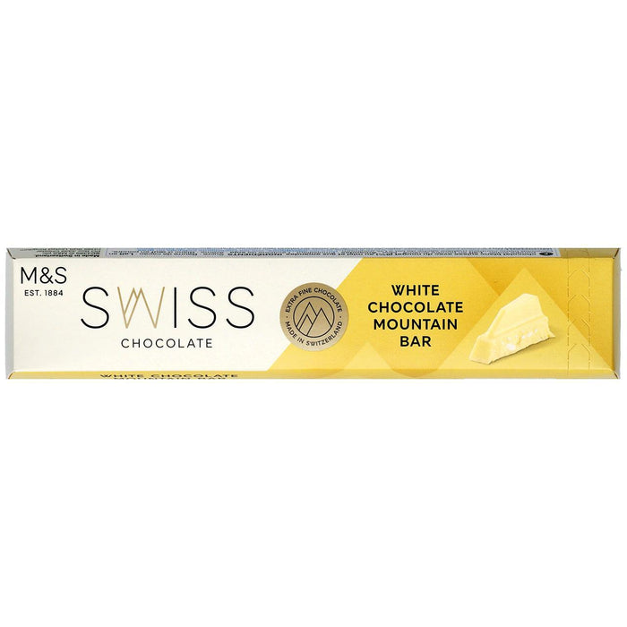 M & S Swiss White Chocolate Mountain Bar 100g