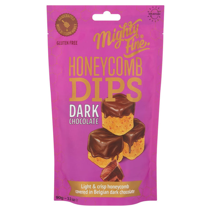 Mighty Fine Dark Chocolate Honeycomb Dips 90G