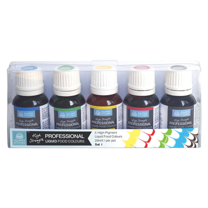 Squires Kitchen Professional Food Color Liquid Set 5 x 20ml