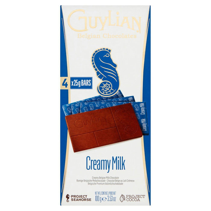 Barres de chocolat au lait crémeux de Guylien 100g