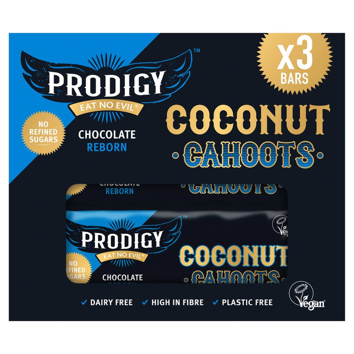 Prodigy Coconut Cahoots Chocolate bar multipack 3 x 45g