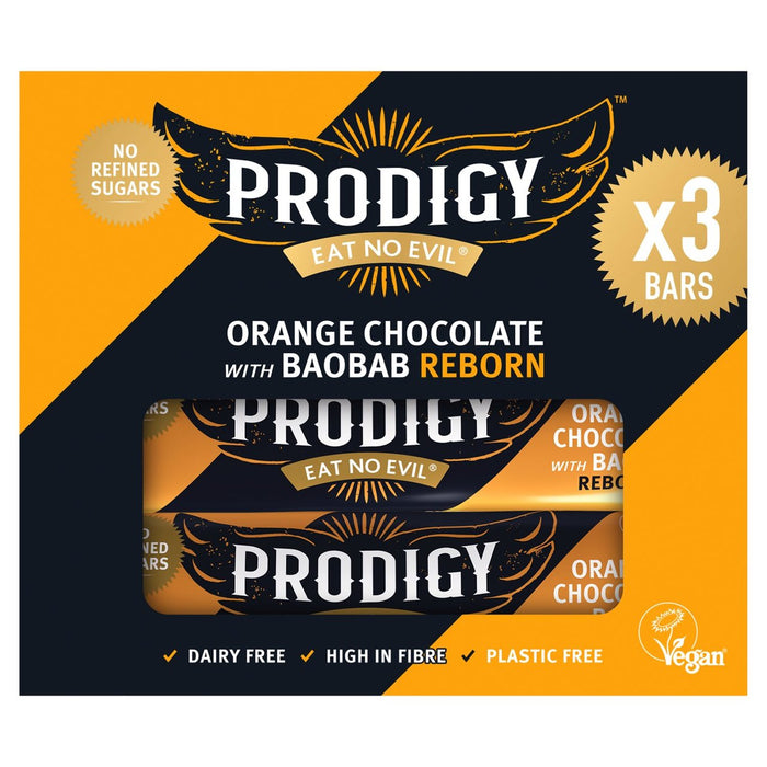 Prodigy Chunky Orange Chocolate Bar Multipack 3 x 35g