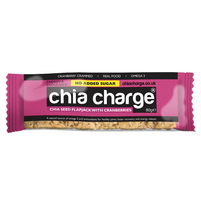 Chia Charge Cranberries Chia Seed Flapjack - no added sugar 80g