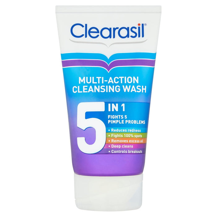 ClearAsil 5 en 1 Lavado de la cara de limpieza múltiple 150 ml