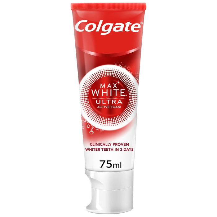 Colgate Max weiße ultra aktive Schaumwäschchen -Zahnpasta 75 ml