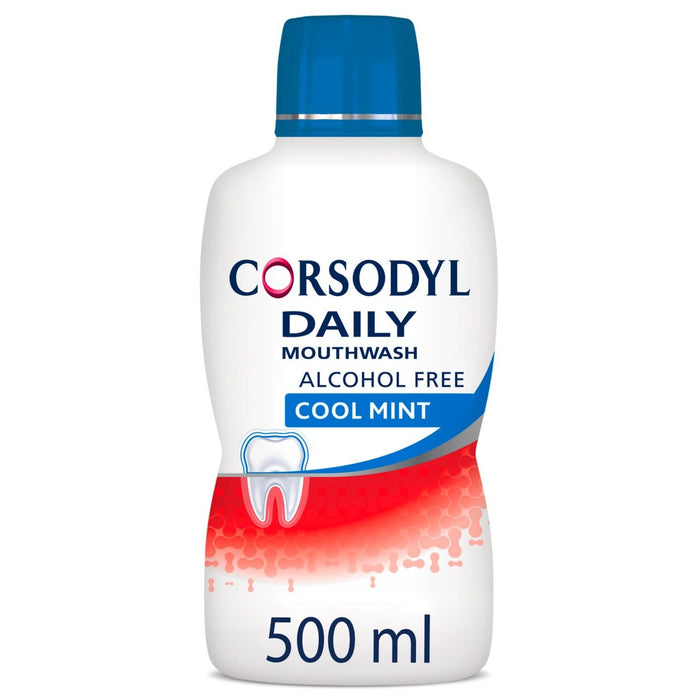 Corsodyl Daily Gum Care Mouthwash Alcohol Free Cool Mint 500ml