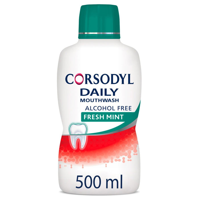 Corsodyl Daily Gum Care Mouthwash Alcohol Free Fresh Mint 500ml