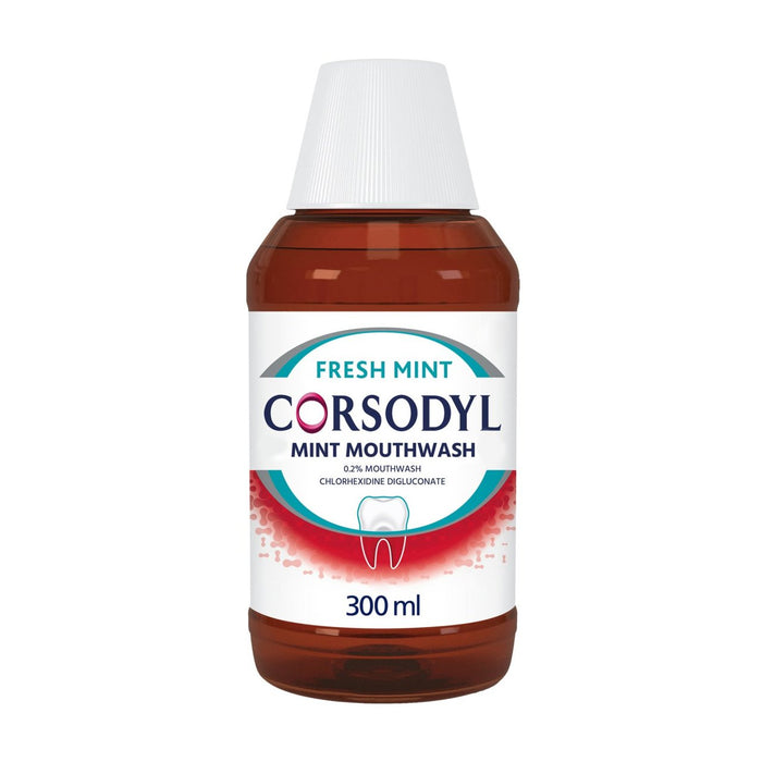 CORSODYLE MEDIZIERTE, Antibakterielles Mundwasser, Minze 300 ml