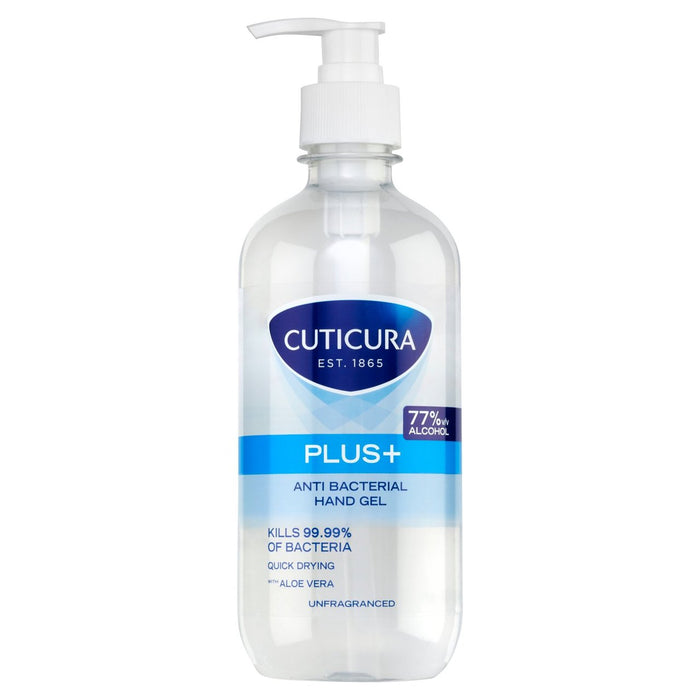 Cuticura plus antibakterielles, unprennter Handgel 77% Alkohol 500 ml