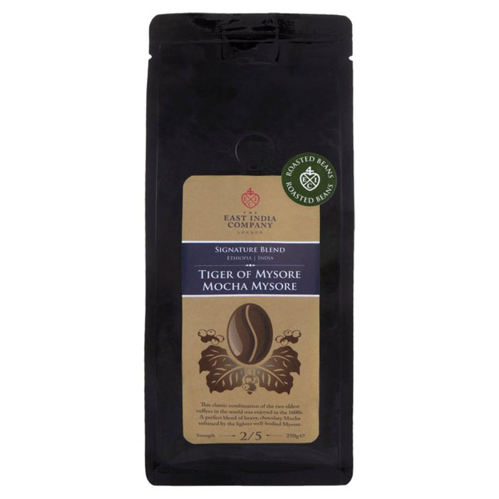 East India Company Tiger of Mysore Mocha Mysore Coffee Beans 250g