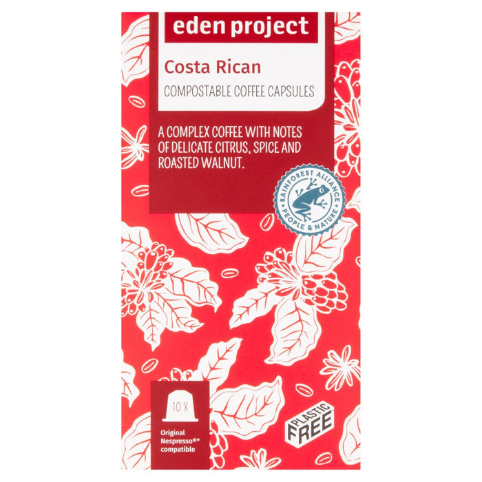 Eden Project Home Compostable Nespresso Capsules Costa Rica 10 per pack