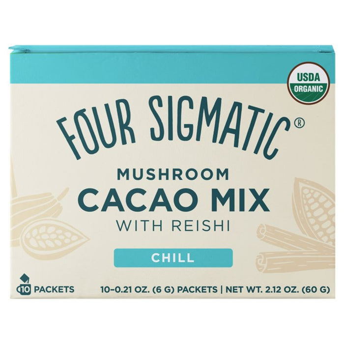 Vier sigmatischer Pilz heißer Cacao Mix Reishi 10 pro Pack