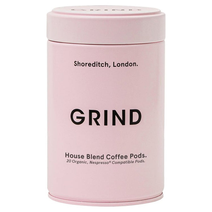 Grind House Blend Compostable Coffee Pods Tin 20 par paquet