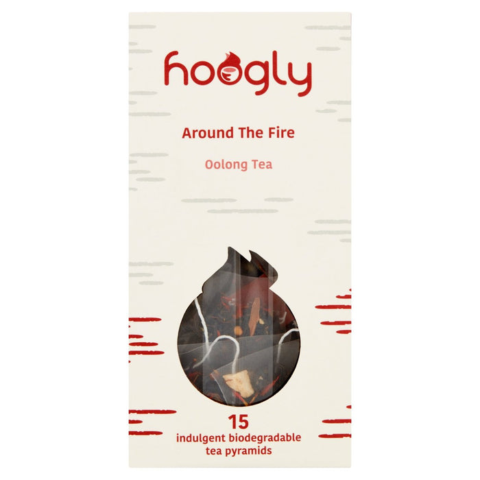 Té hoogly alrededor del fuego oolong / lapsang souchong té pirámide bolsas 15 por paquete