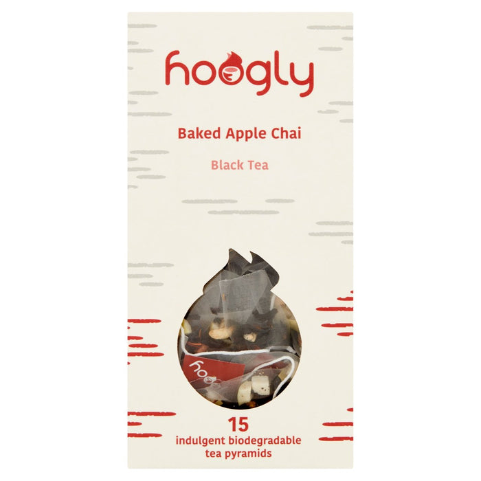 Hoogly Tea Taked Apple Chai Tea Pyramid Sacs 15 par paquet