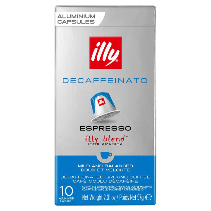 Capsules d'espresso illy décaféinées 10 par paquet