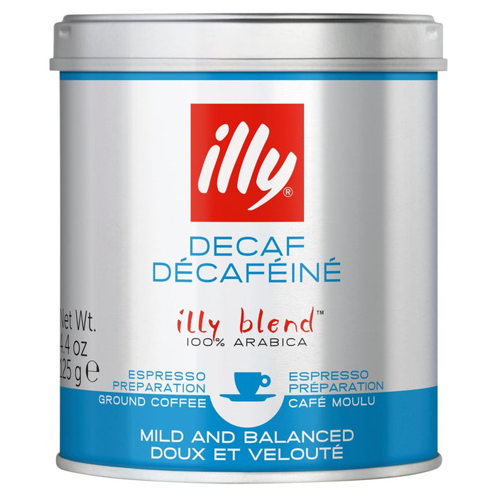 Illy Ground Decaf Coffee 125g