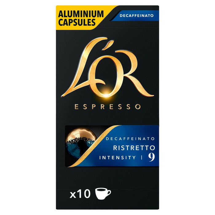 L'Orresso ristretto intensidad 9 cápsulas de café de decaffación 10 por paquete