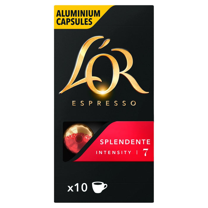 L'o espresso intensidad de esplendimiento 7 cápsulas de café 10 por paquete