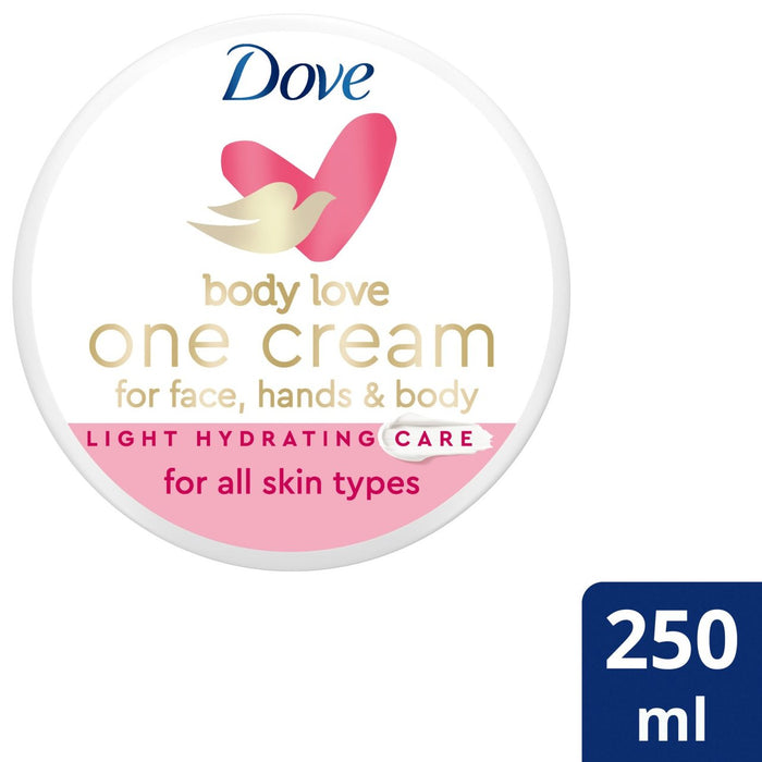 Dove One Cream Light Hydrating Care Crème Body 250ml