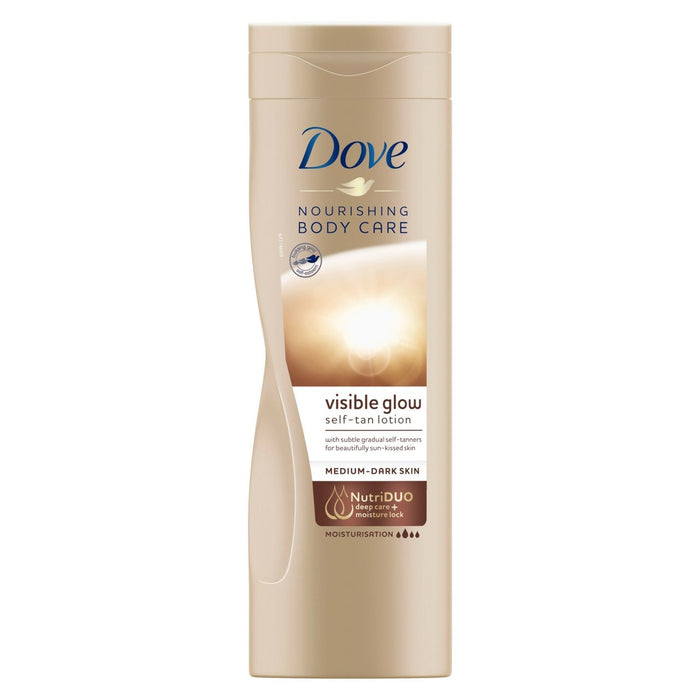 Dove Visible Glow Lotion Self Tan Medium to Dark 400ml