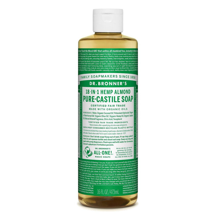 Dr. Bronner's Almond Organic Multi-Purpose Castile Liquid Soap 473ml