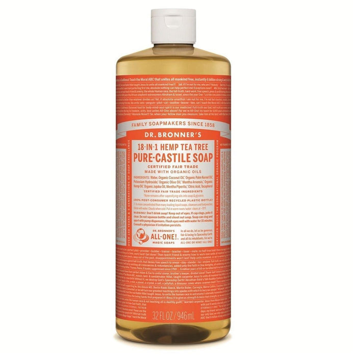 Dr. Bronner's Tea Tree Organic Multi-Purpose Castile Liquid Soap 946ml