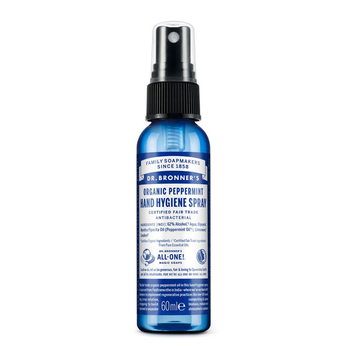 Dr. Bronner Bio -Pfefferminzhandhygienespray 60 ml