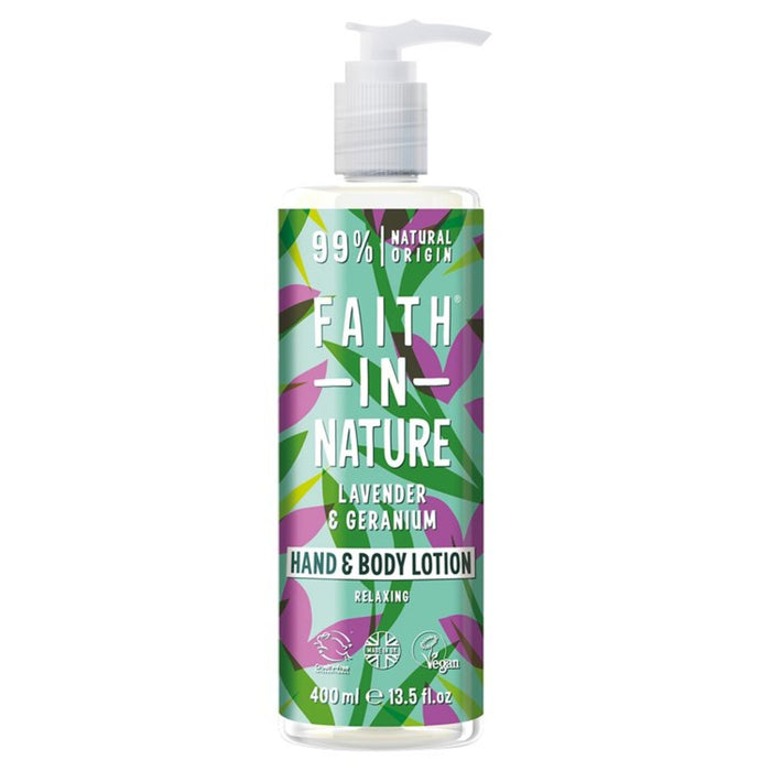 Fe en la naturaleza Lavanda y geranio Hand and Body Lotion 400ml