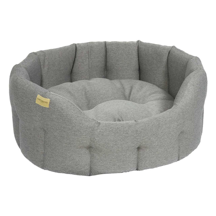 Erdgebundener klassischer klassischer Camden Grey -Hundebett Medium