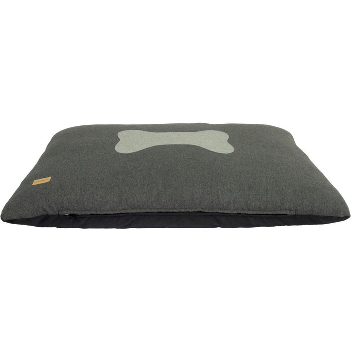 Earthbound Flat Cushion Poly Bone Grey Medium