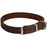 Collar de cuero marrón de cuero suave de tierra de tierra grande (37-45 cm)