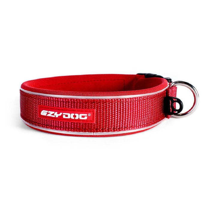 Ezydog neo clásico collar de perro rojo pequeño