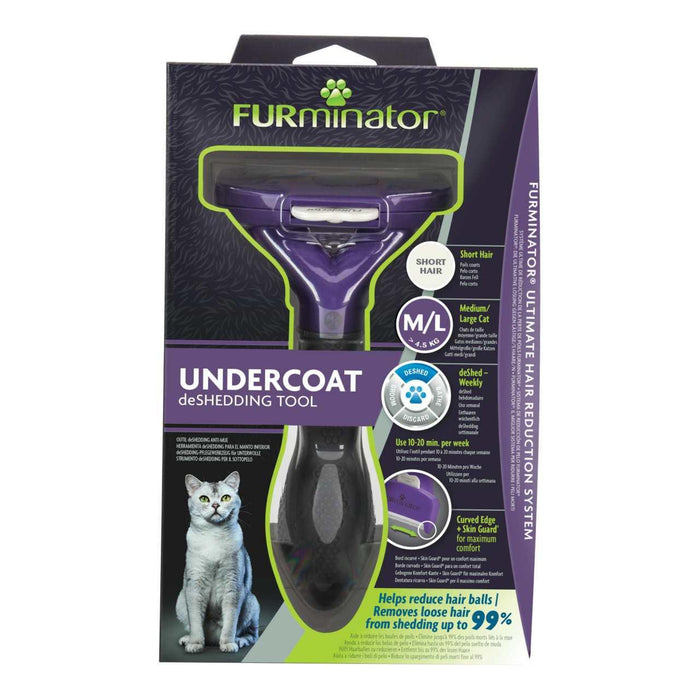 Furminator Medium/grande Herramienta de abrigo de gato Cabello corto