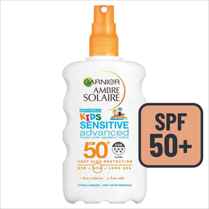 Garnier Ambre Solaire Sobre de crema solar del sol sensible a los niños SPF50+ 200ml