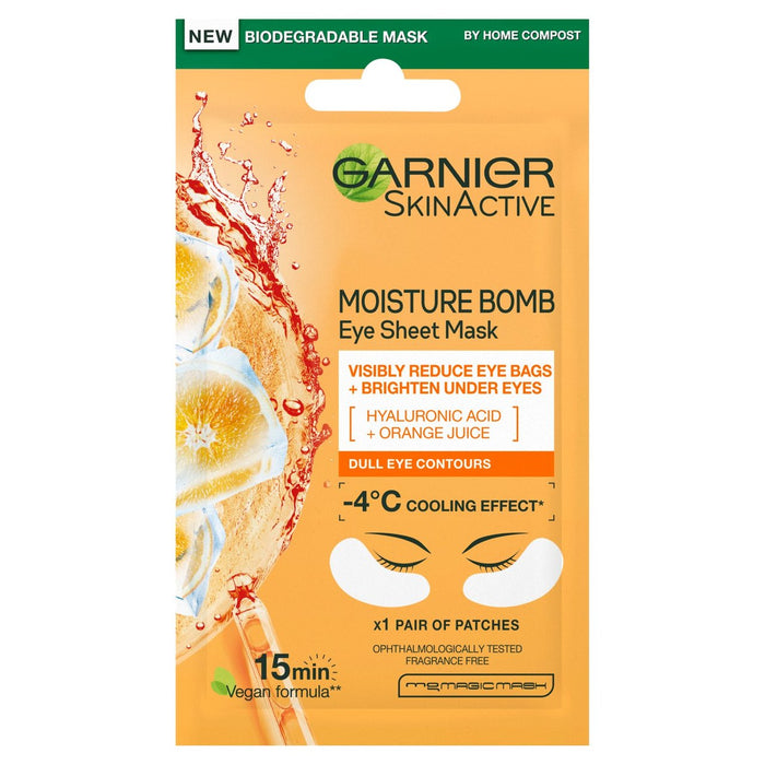 Garnier Eye Sheet Mask Hyaluroic Acid and Orange Juice 6g