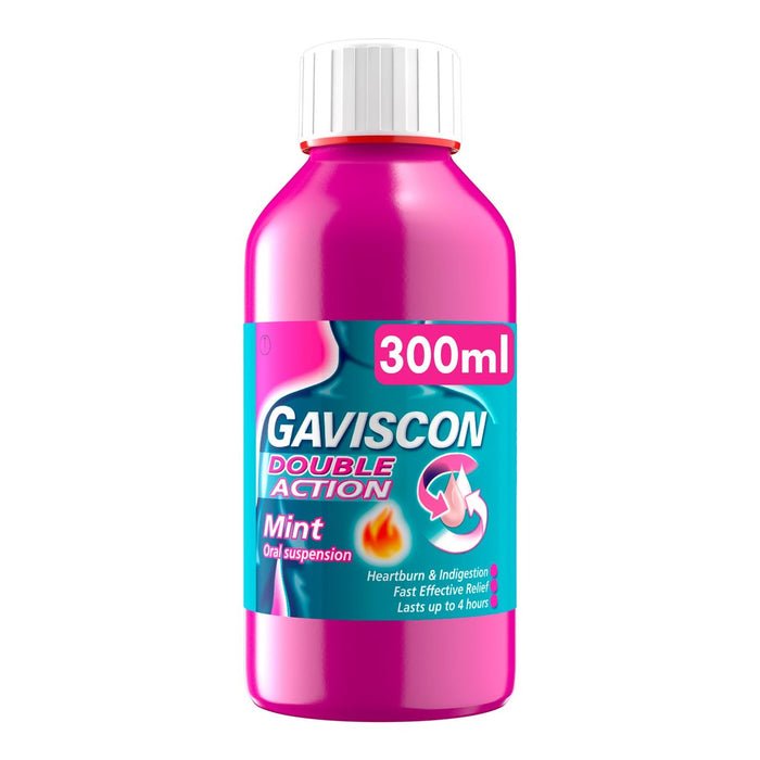 Gaviscon Double Action Heartburn & Indigestion Liquid Mint Flavour 300ml