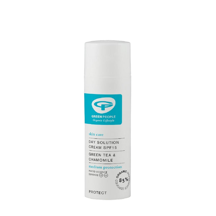 Solución de crema de 15 días de SPF orgánico de Green People, vegano 50 ml