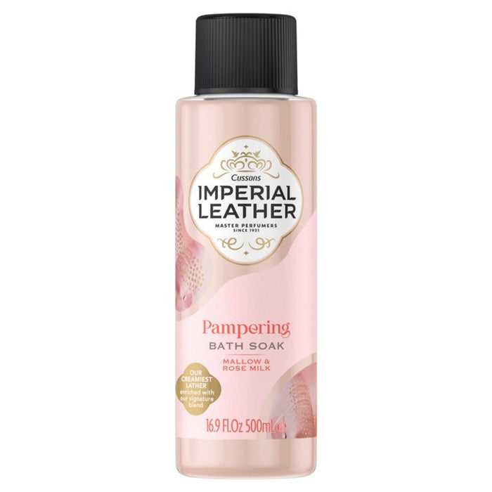 Polaque de bain à baies à gainage en cuir impérial et lait rose 500 ml