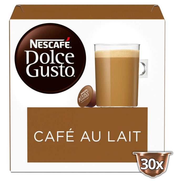 Nescafe Dolce Gusto Cafe Au Lait Capsules 30 per pack