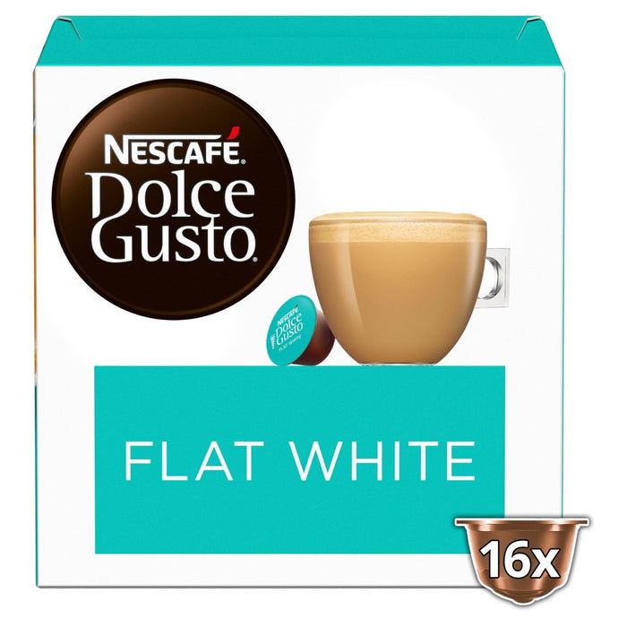 Nescafe Dolce Gusto flache weiße Kaffeeschalen 16 pro Packung