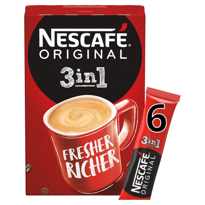 NESCAFE ORIGINAL 3 en 1 6 por paquete