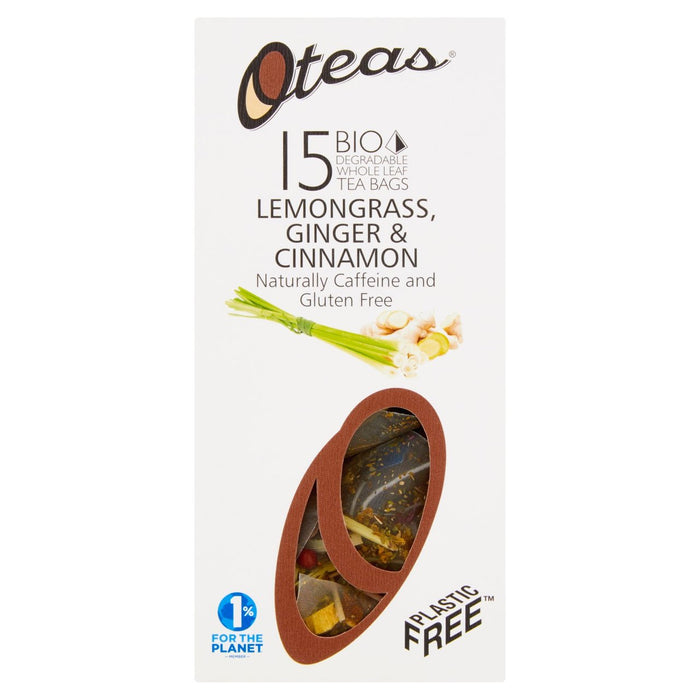 Oteas lemongrass jengibre y canela 15 por paquete