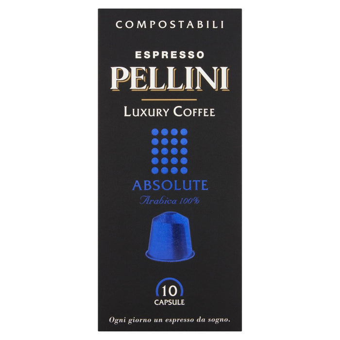 Pellini Luxury Absolute Compostable Nespresso Compatible Capsules de café 10 par paquet