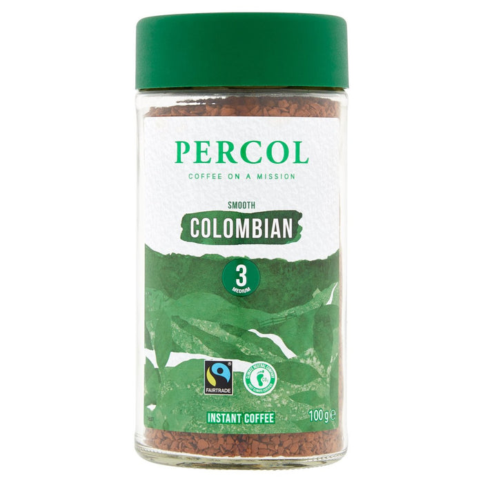 Percol Colombia Instant Coffee Fairtrade 100G